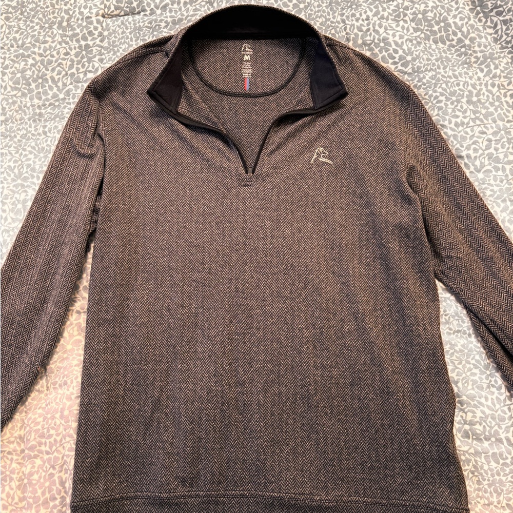 Rhoback Men's Charcoal Sweater with Black Trim